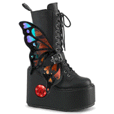 Demonia Blaze 158 Black Magic Mirror Women'S Mid Calf & Knee High Boots